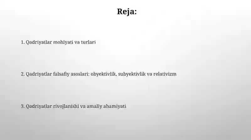 Qadriyatlar falsafasi 2