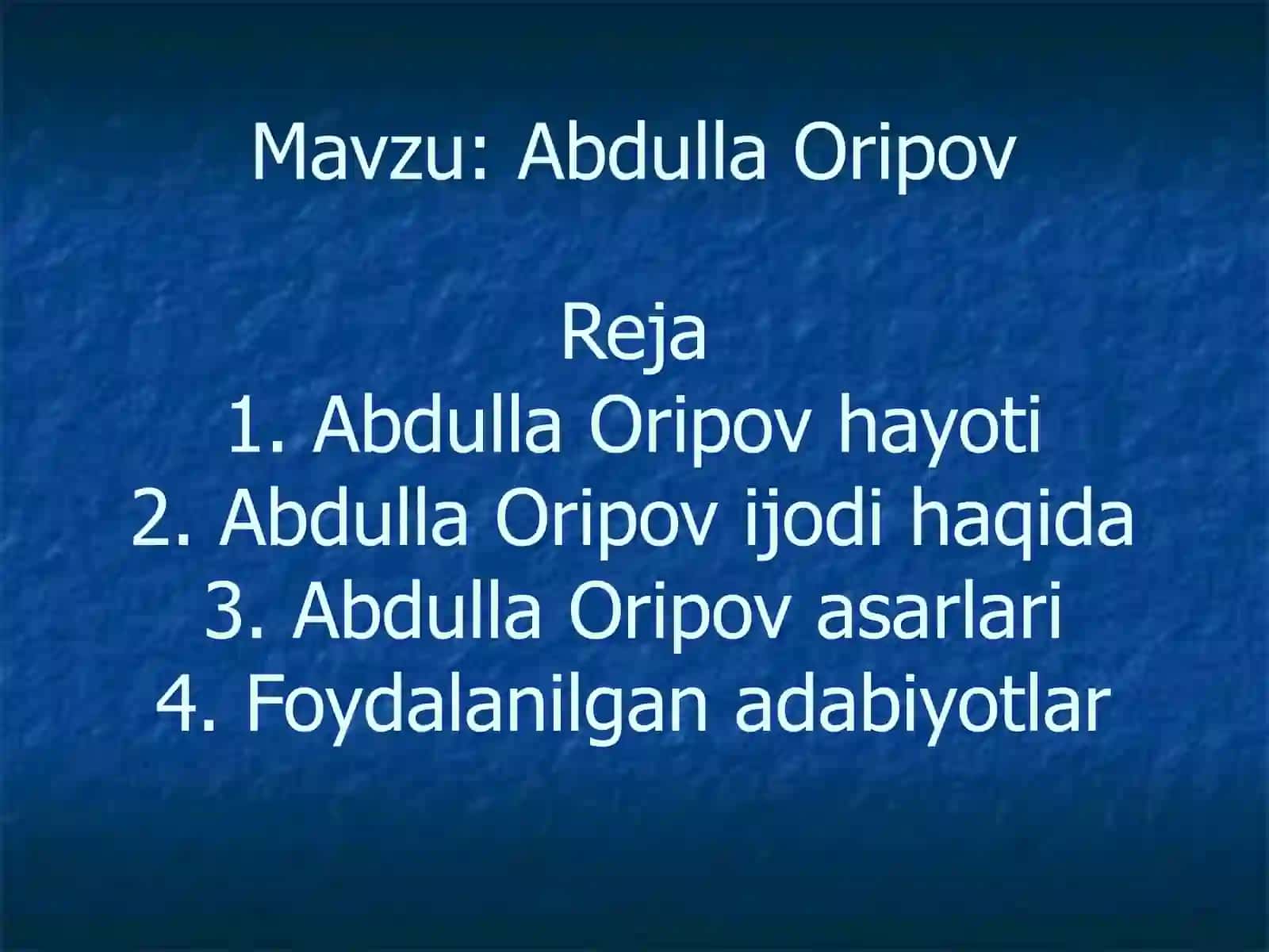 Abdulla Oripov 2