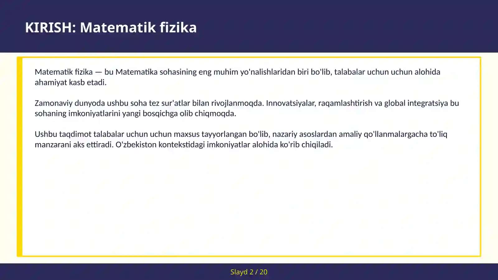 Matematik Fizika 2