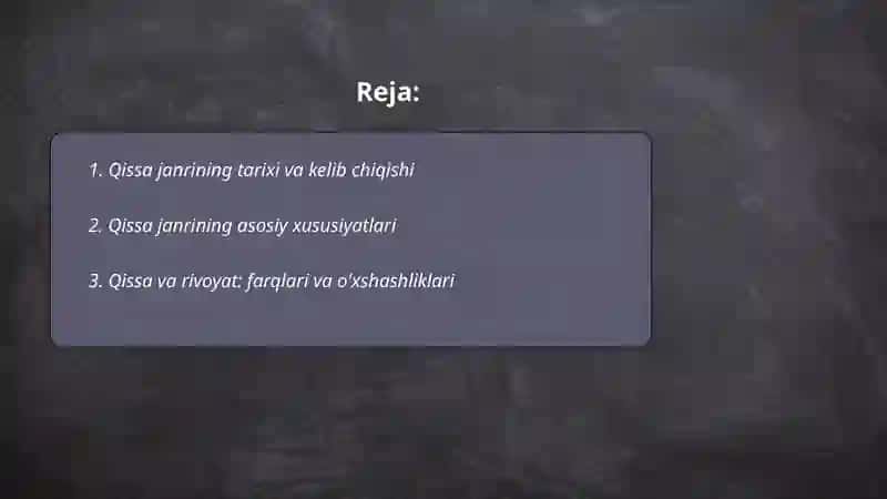 Qissa janri 2