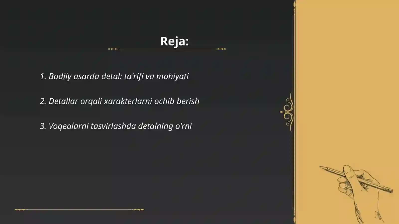 Badiiy asarda detal 2