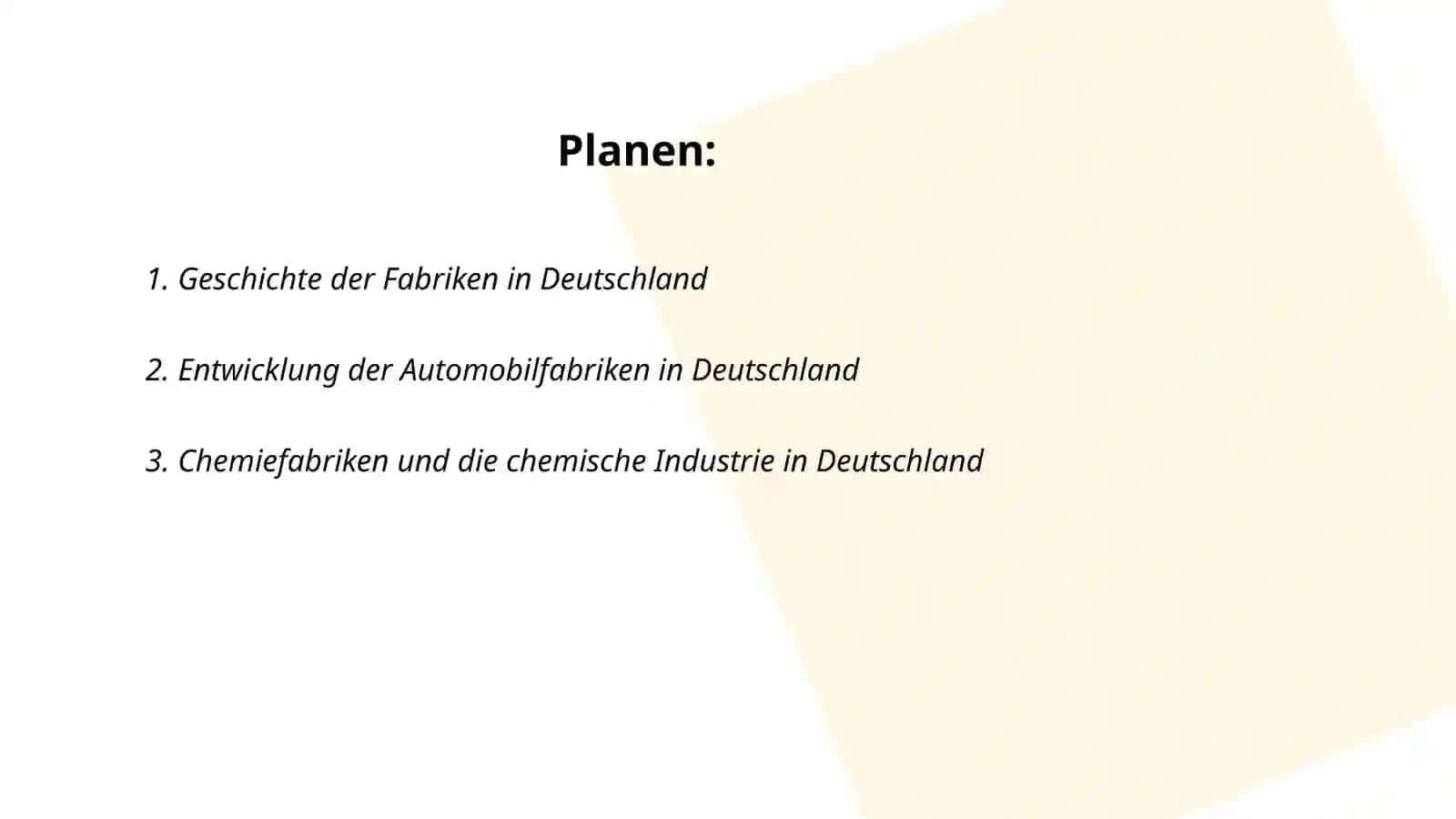 Fabriken in Deutschland 2