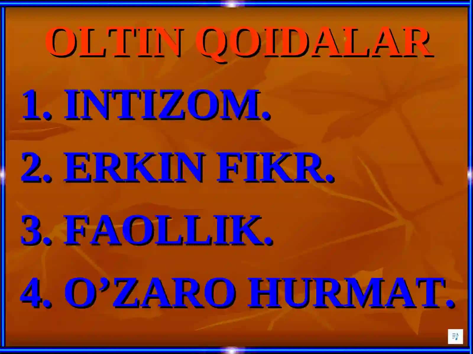 OLTIN QOIDALAR 2