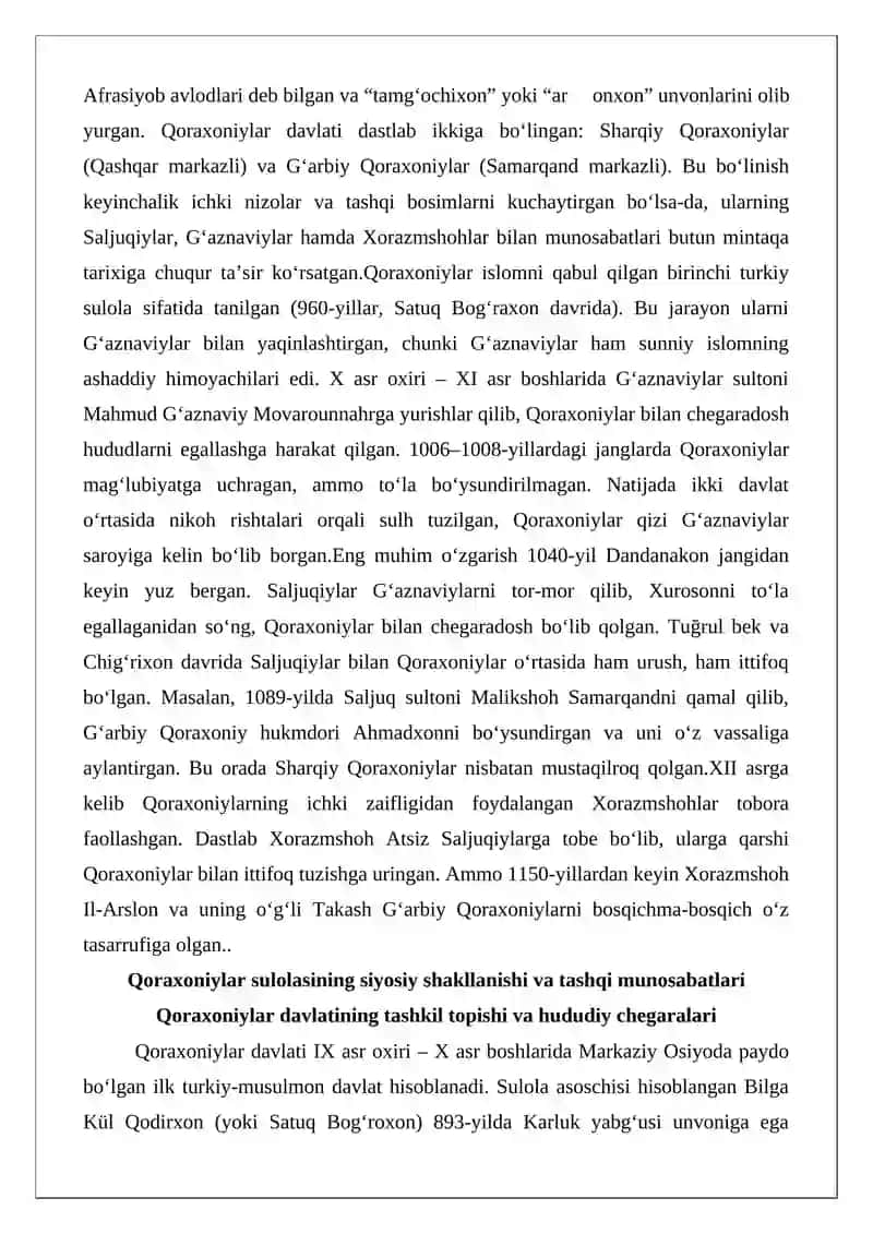 Qoraxoniylar Sulolasi 2