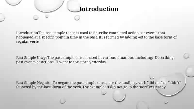 Past Simple 2
