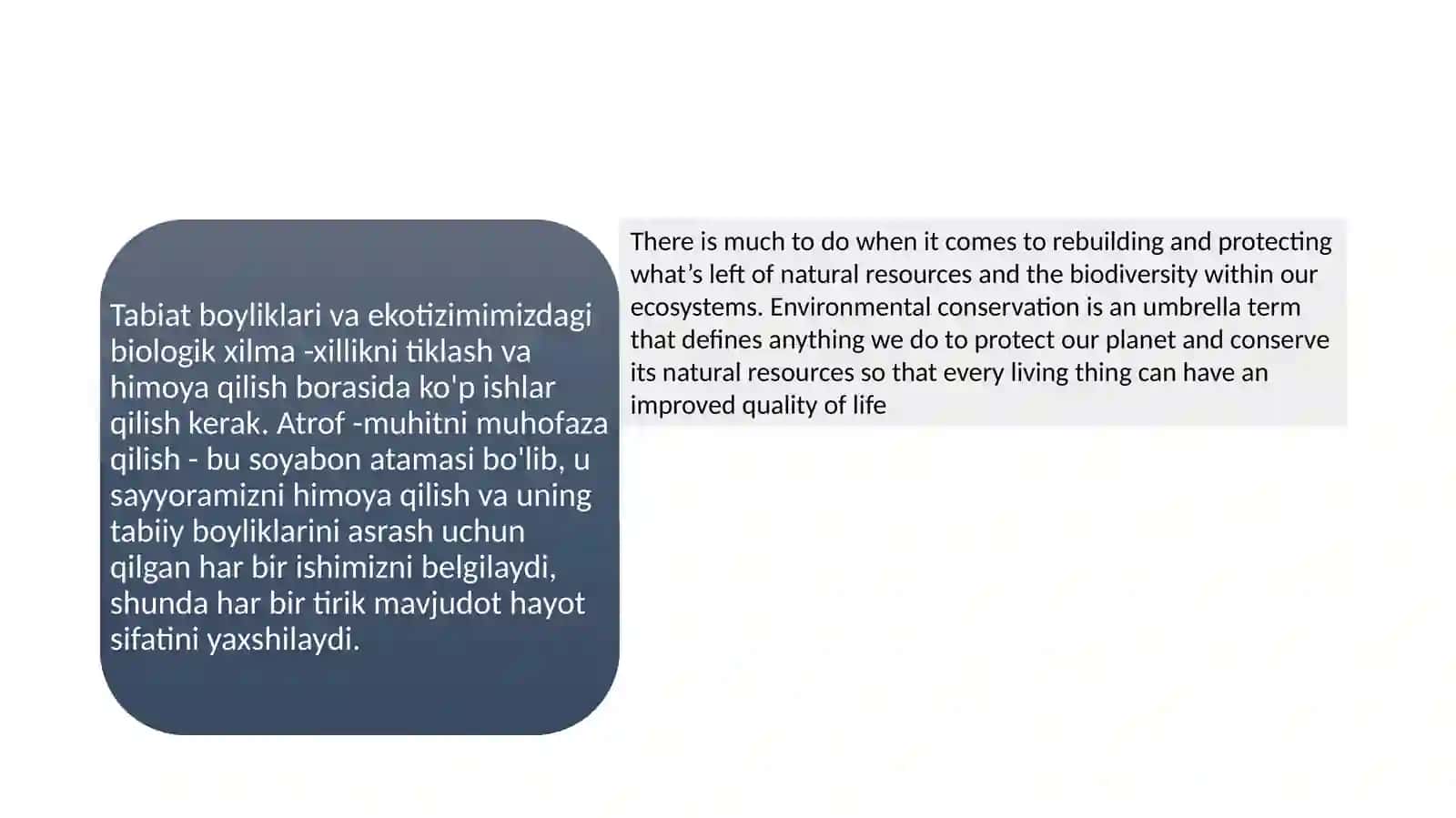Environmental Conservation 2