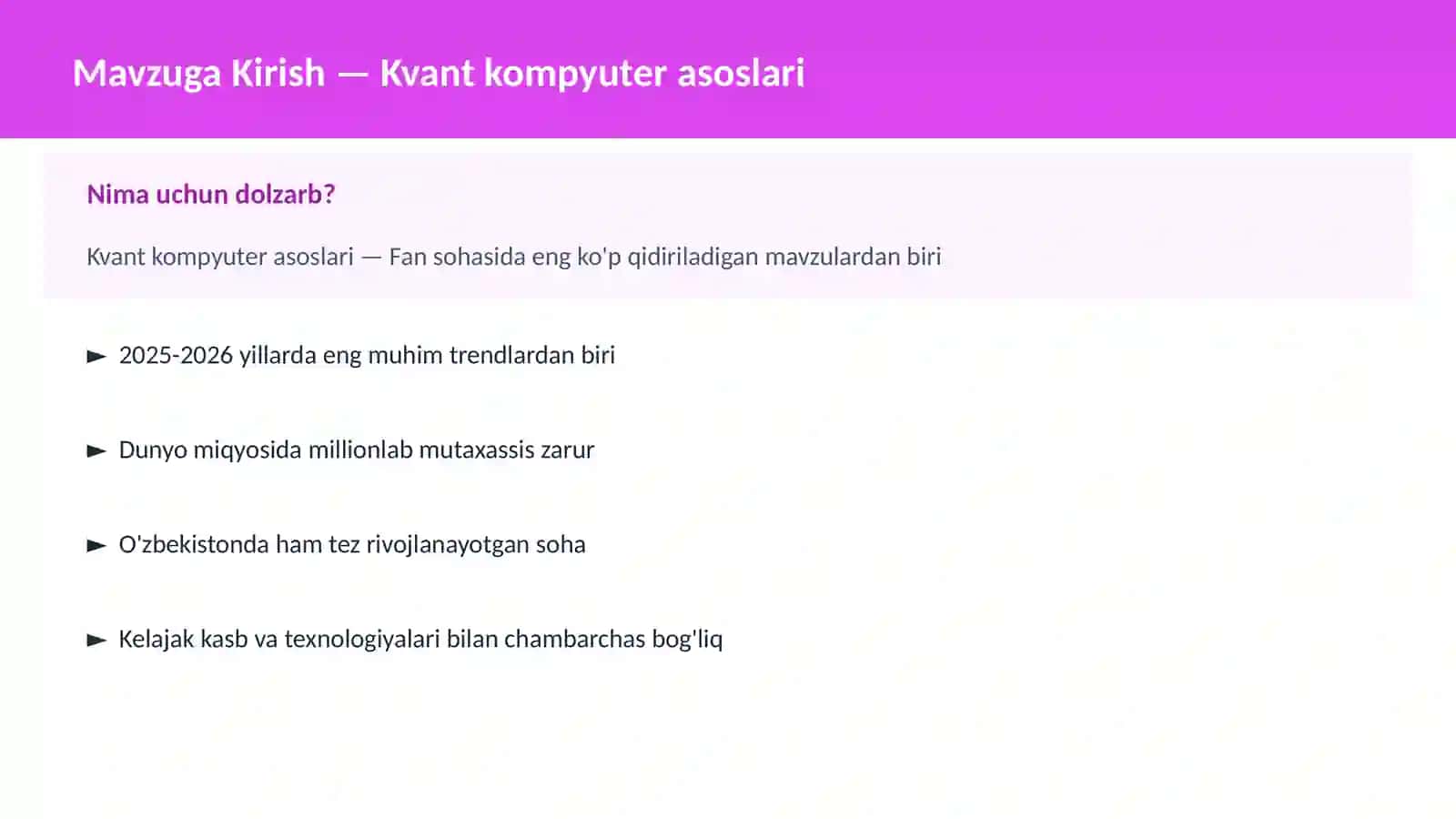 Kvant kompyuter asoslari 2