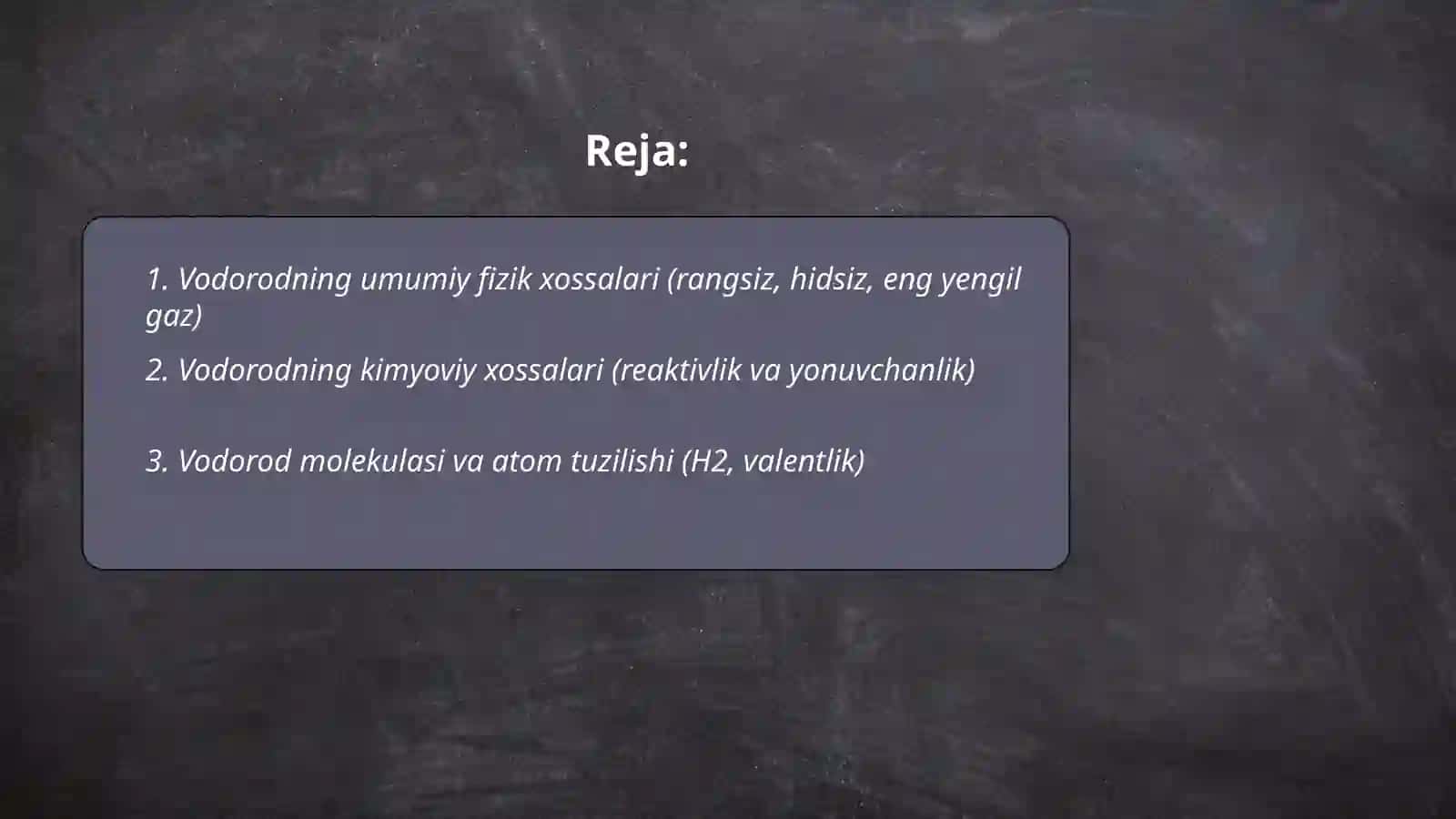 Vodorodning xossalari va ishlatilishi 2