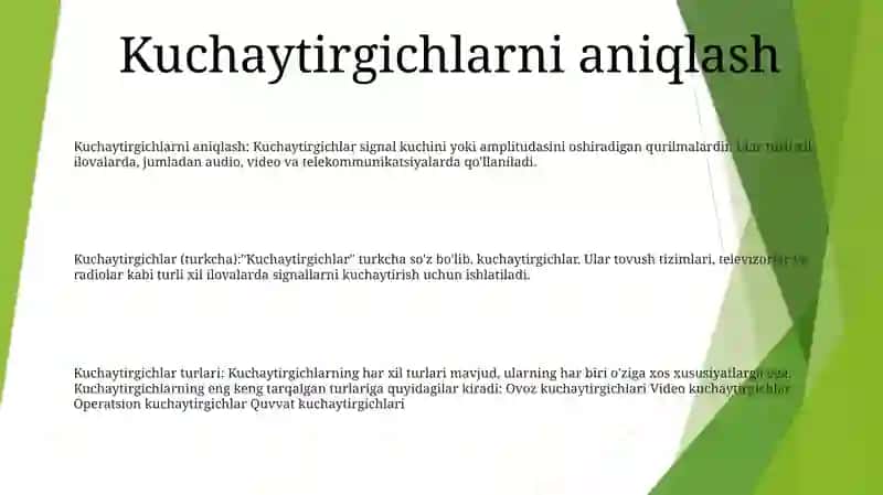 Kuchaytirgichlar 2