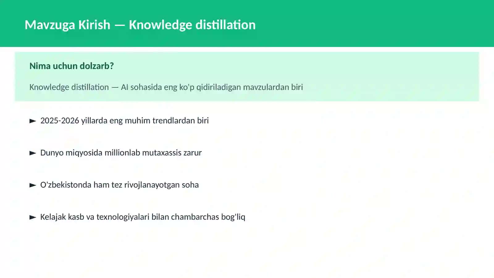 Knowledge distillation 2