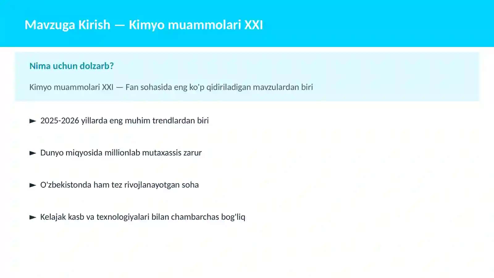 Kimyo Zamonaviy 2
