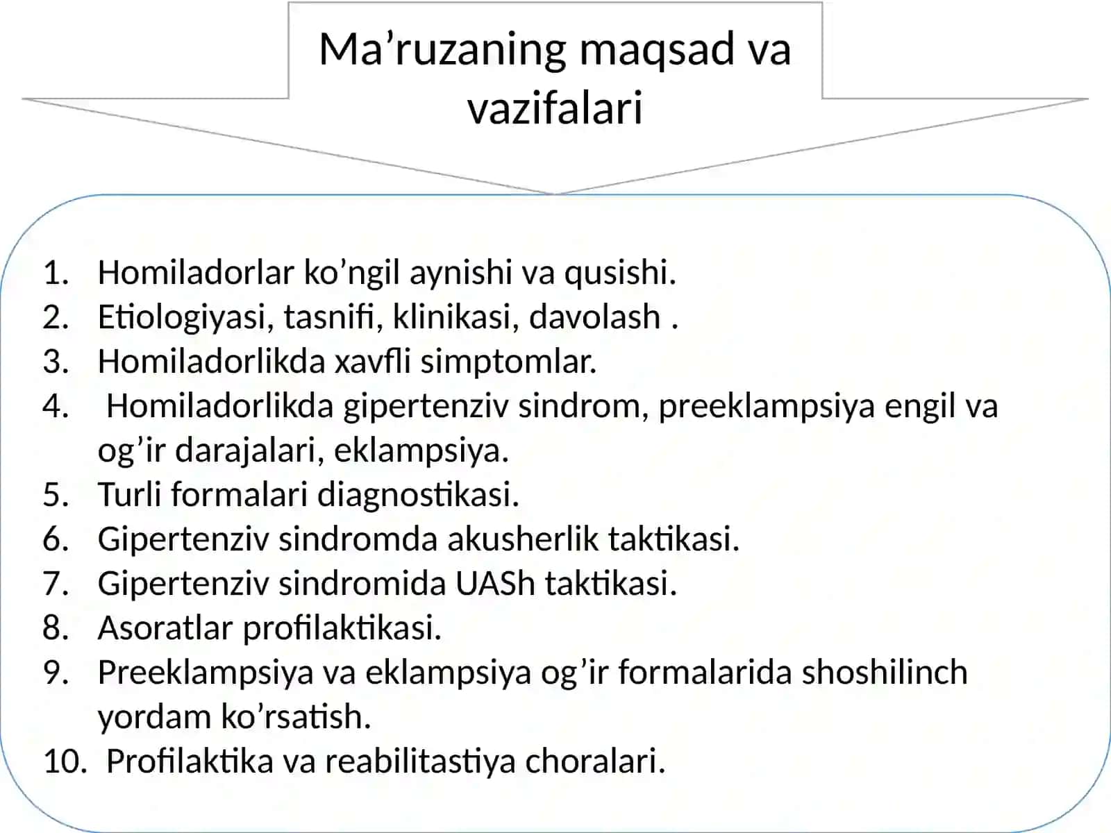 Homiladorlik ilk toksikozlari. Homiladorlikda gipertenziv sindrom. 2