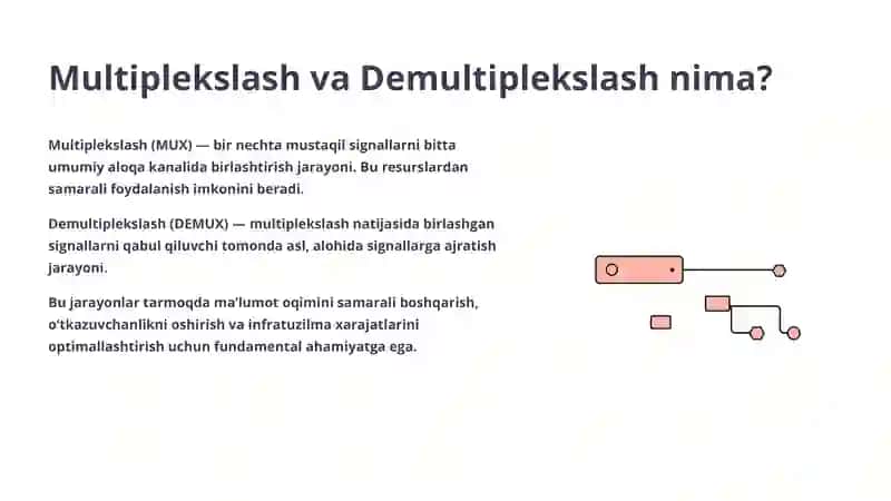 Multiplekslash va Demultiplekslash Mexanizmlari 2