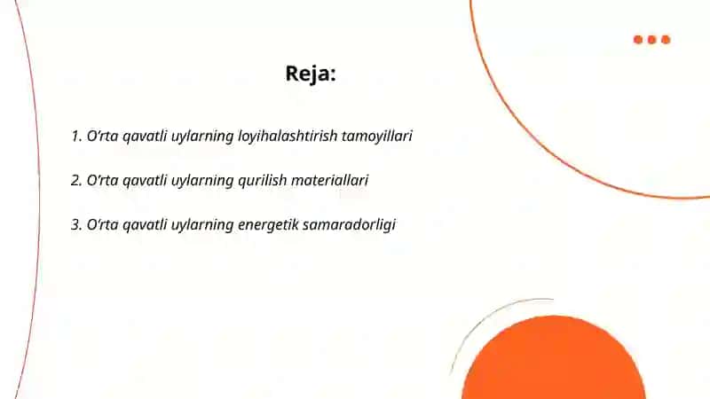 O’rta qavatli uylar 2