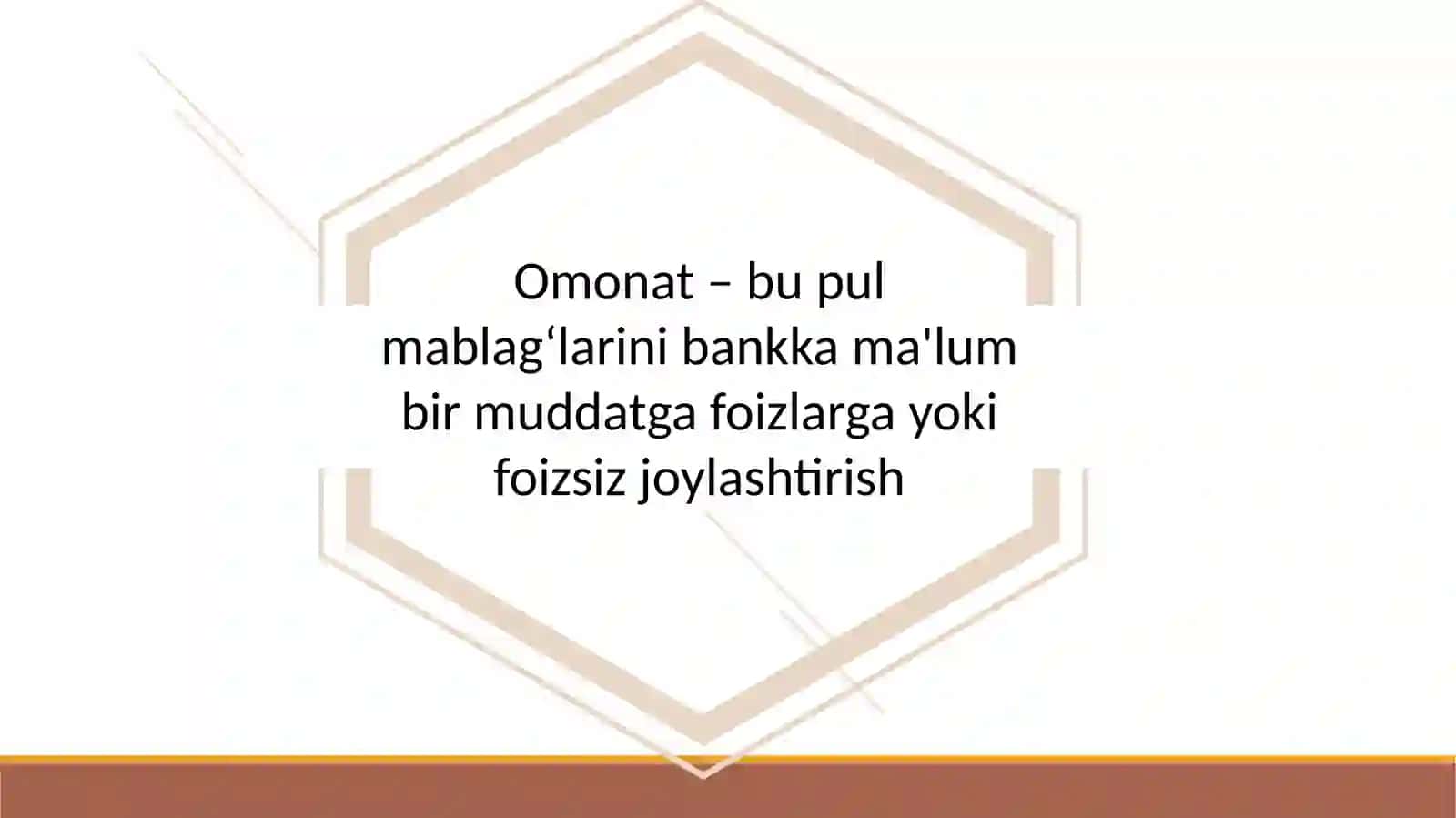 Omonatlar turlari 2