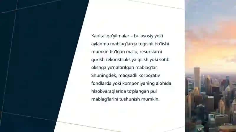 budjet tashkilotlarida kapital qo'yilmalar 2