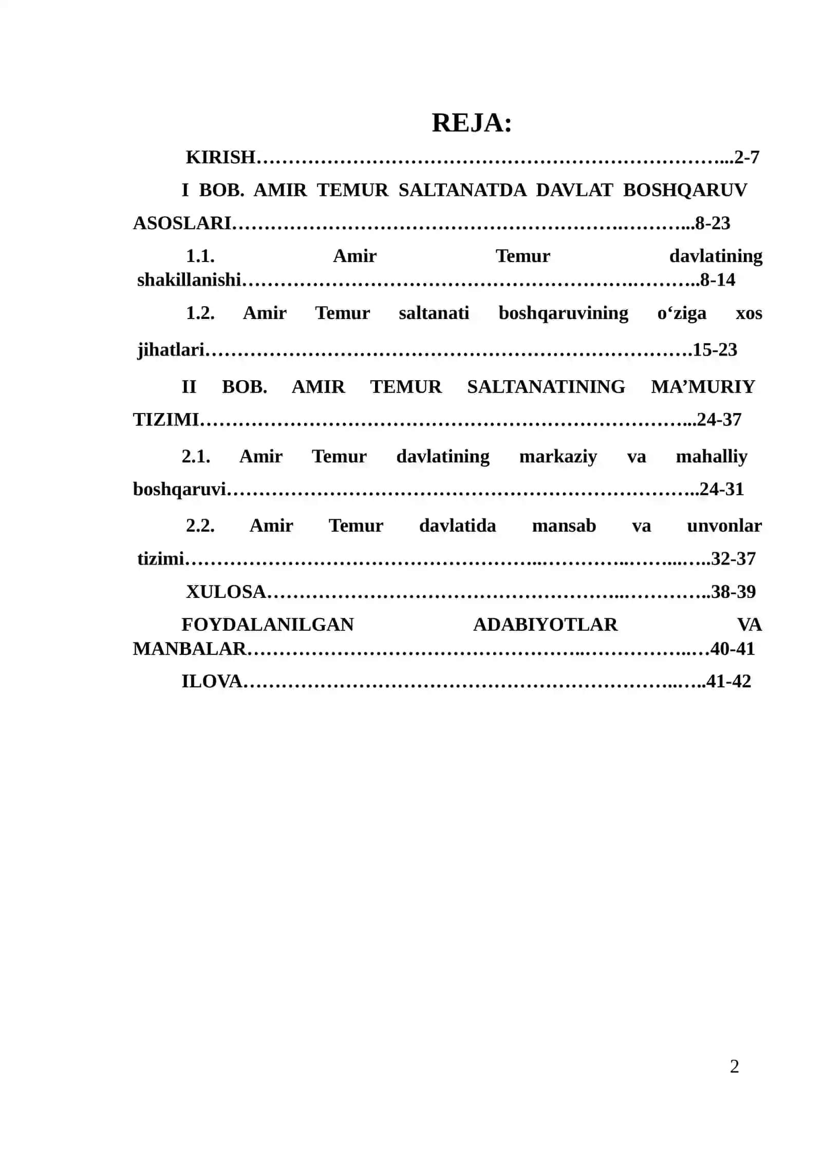Amir Temur davlatining boshqaruv asoslarini o‘rganish 2