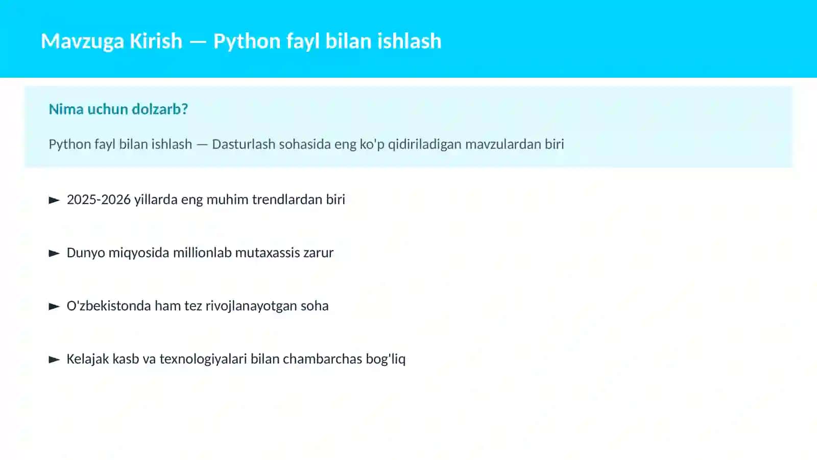 DASTURLASH | PYTHON DASTURLASH 2