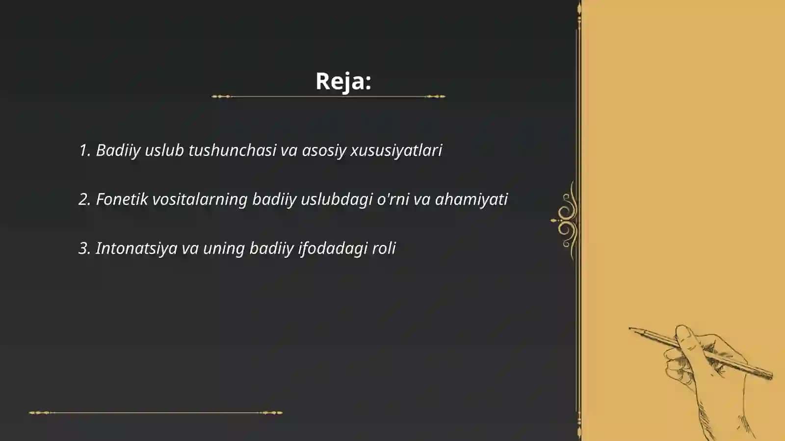 Badiiy uslubning xususiyatlari 2