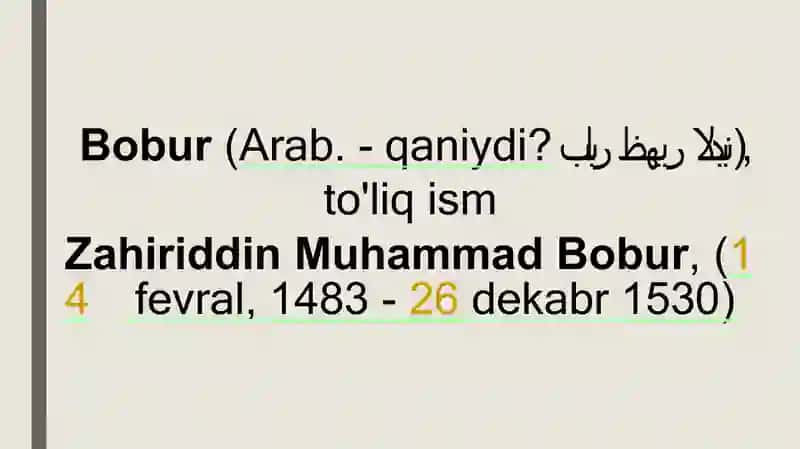 Zahiriddin Muhammad Bobur 2