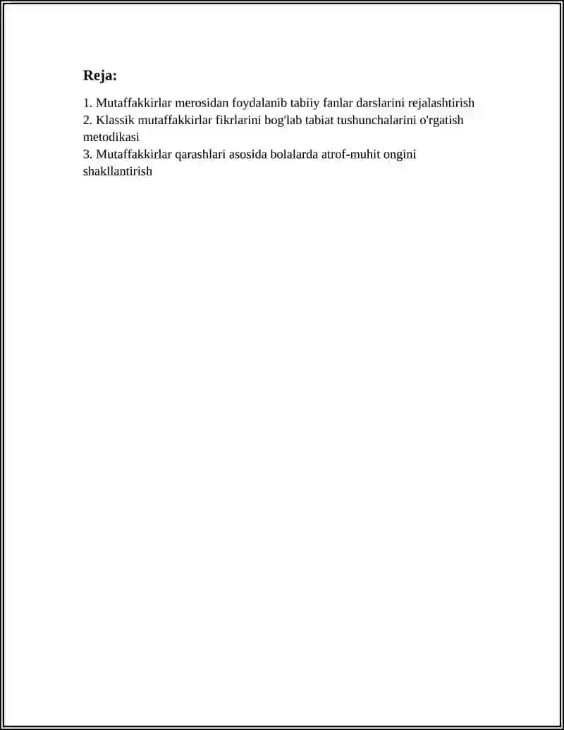 TABIAT BILAN TANISHISHDA MUTAFFAKIRLAR MEROSIDAN FOYDALANISH 2