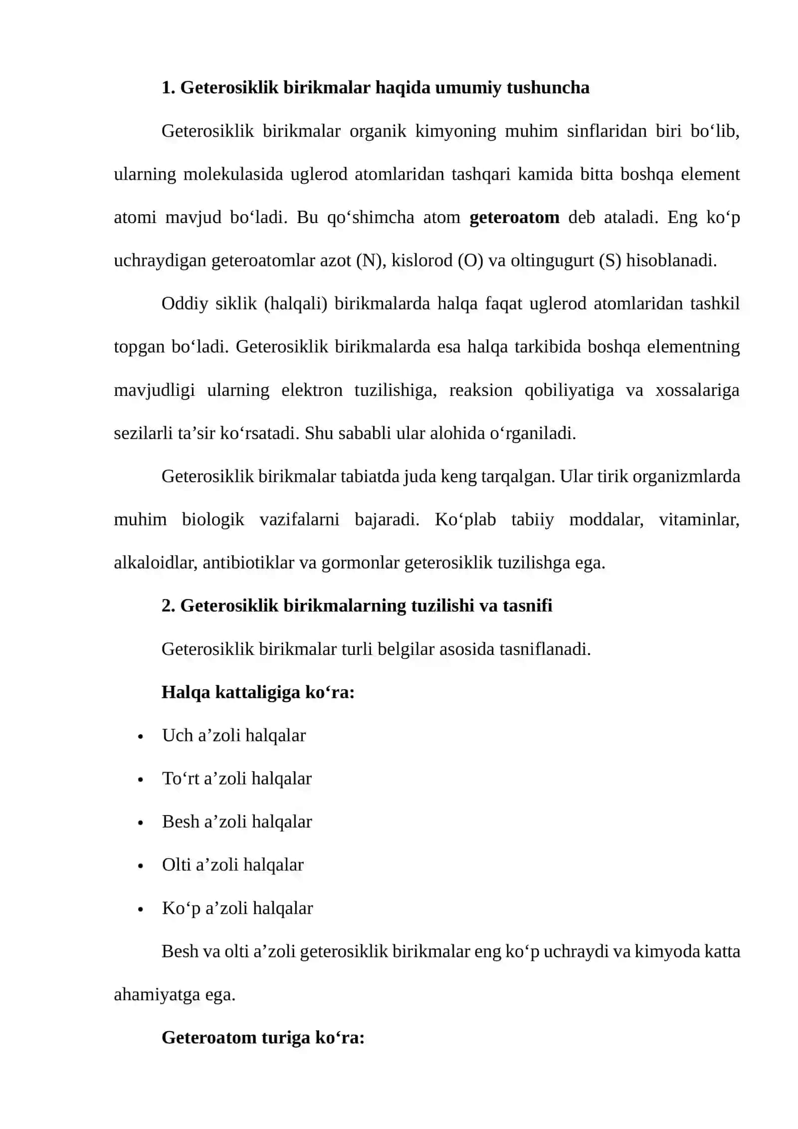 Geterosiklik birikmalar 2