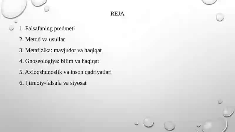 Falsafaning Piridmeti va Asosiy Masalalari 2
