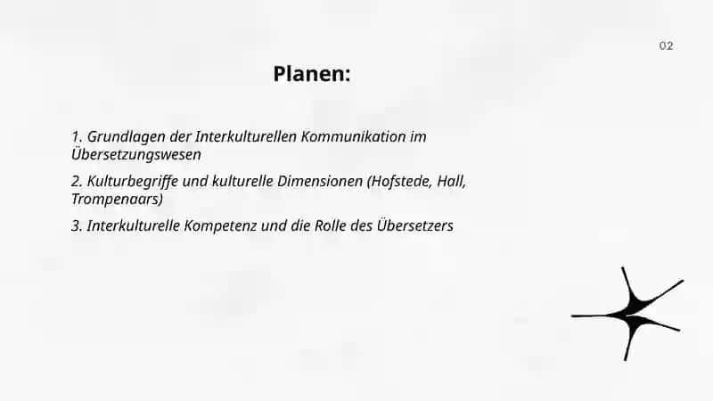 Einführung ins Fach Interkulturelle Kommunikation in der Übersetzung 2