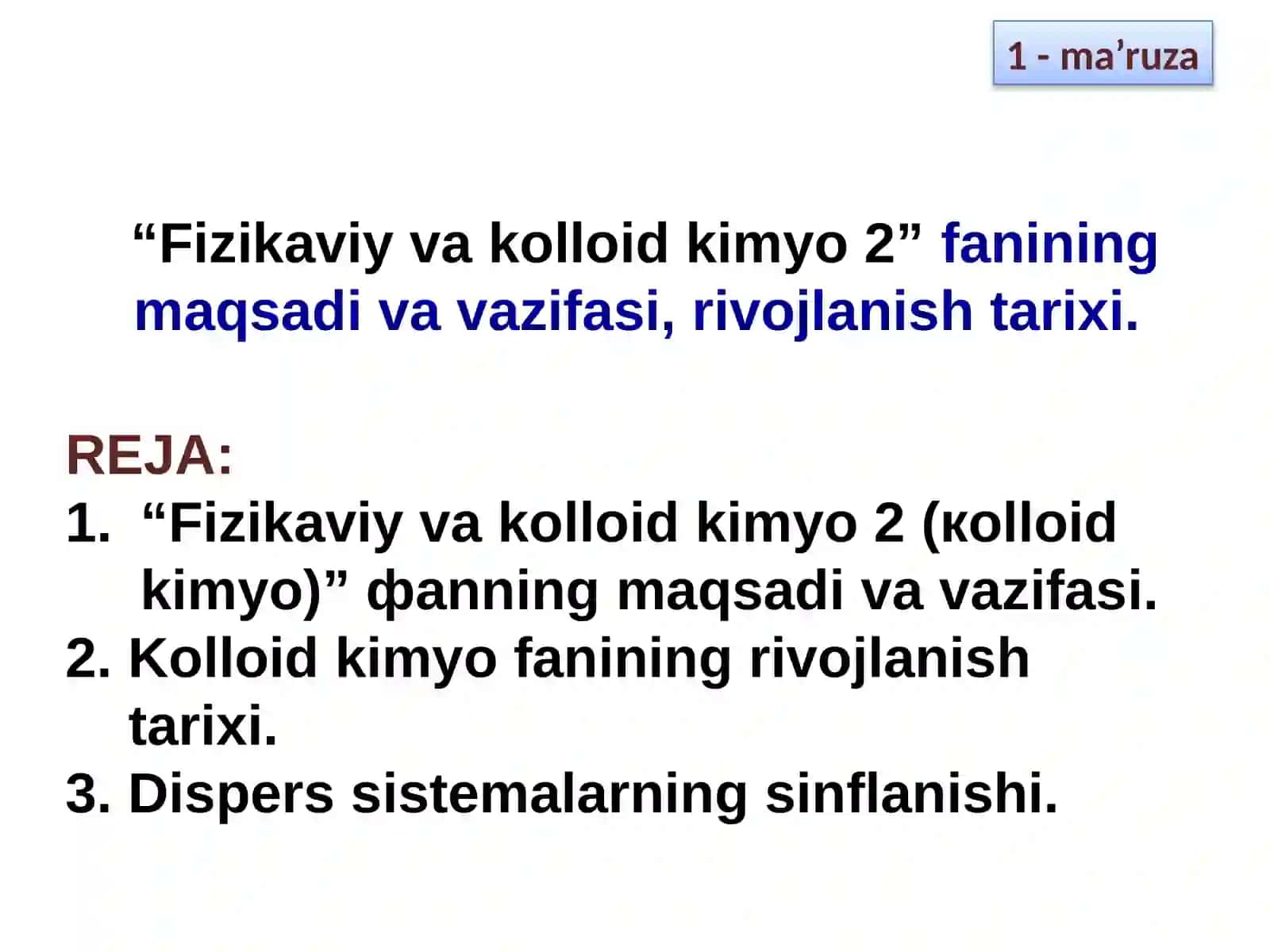 Fizikaviy va kolloid kimyo 2 2
