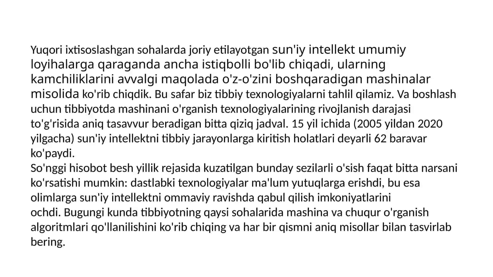 Tibbiyotda sun’iy intellekt 2
