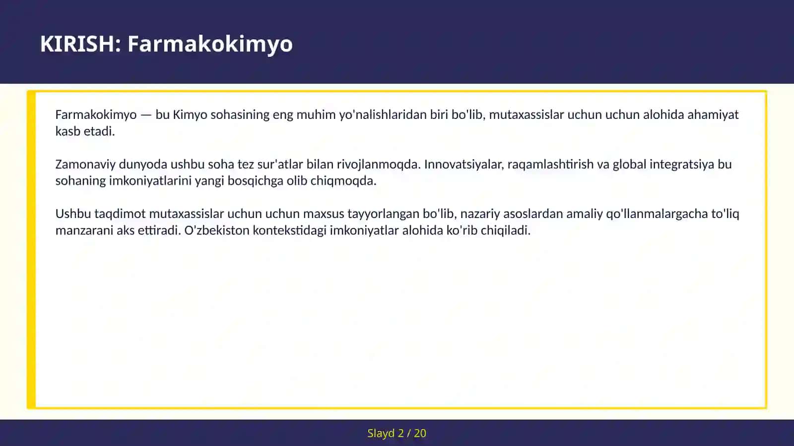Farmakokimyo 2