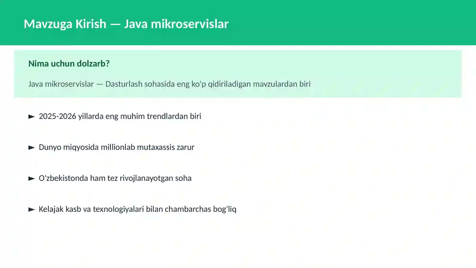 Java mikroservislar 2