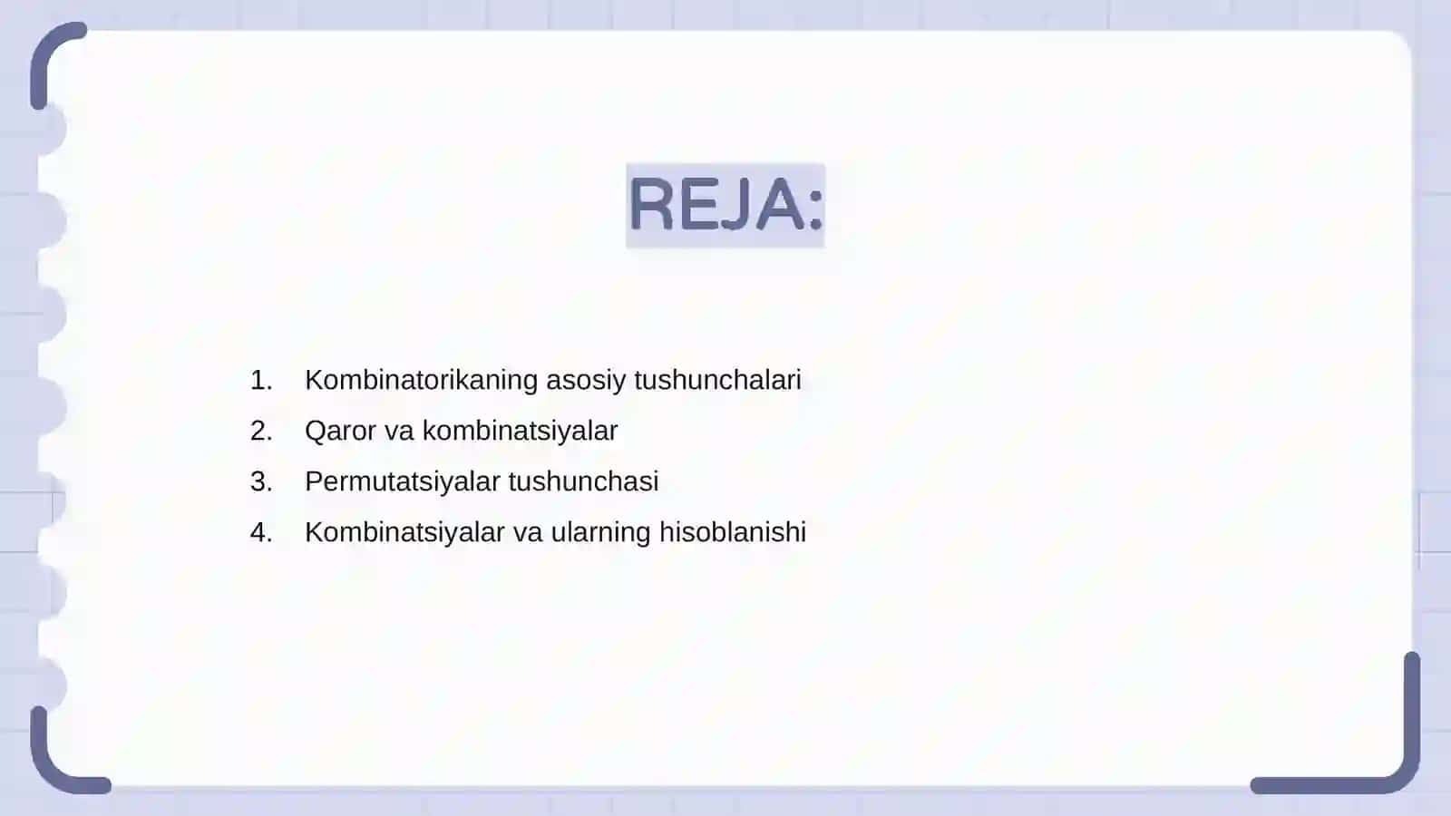 Kombinatorika asoslari 2