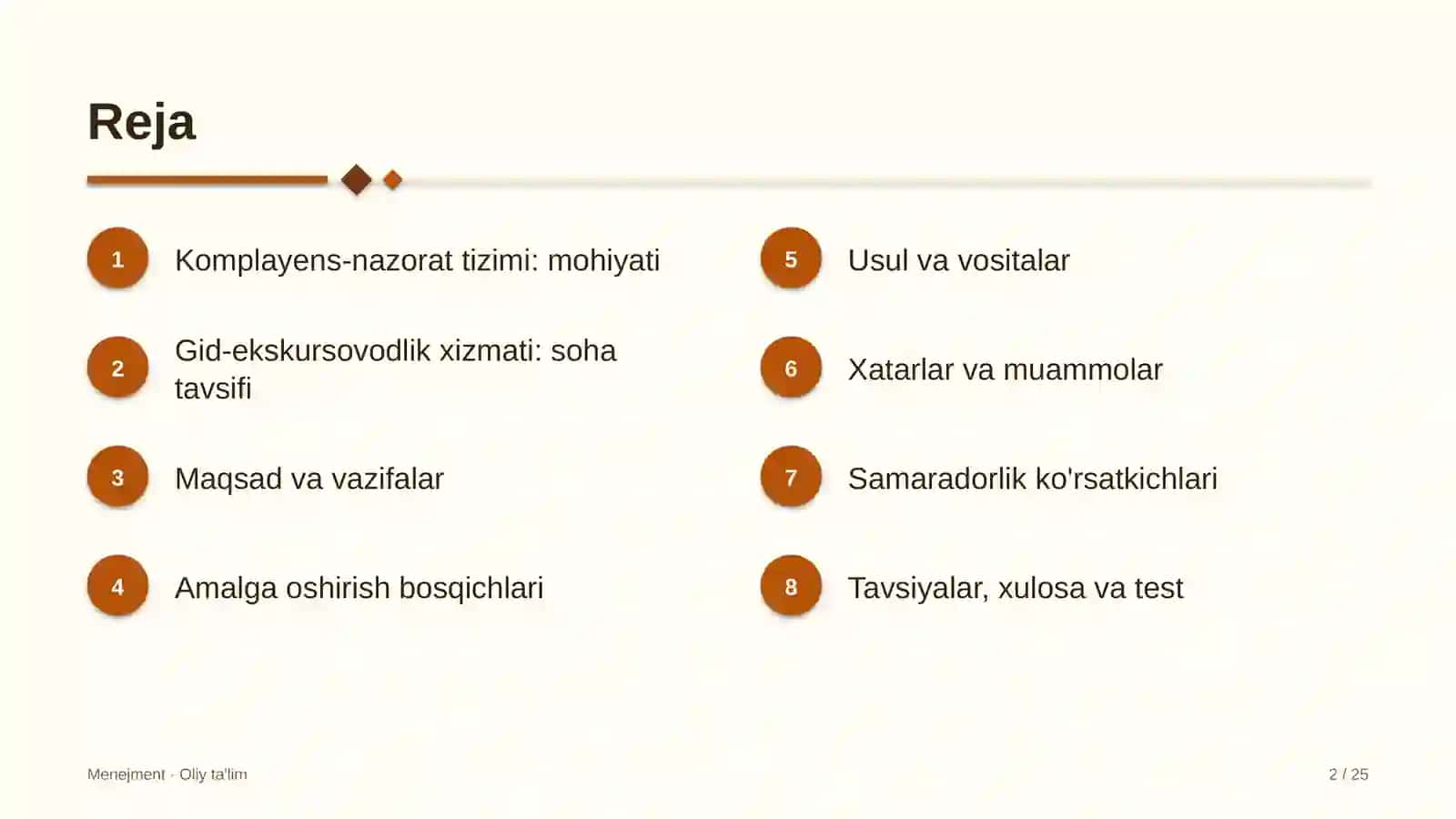 Gid-ekskursovodlik xizmatida komplayens-nazorat tizimi 2