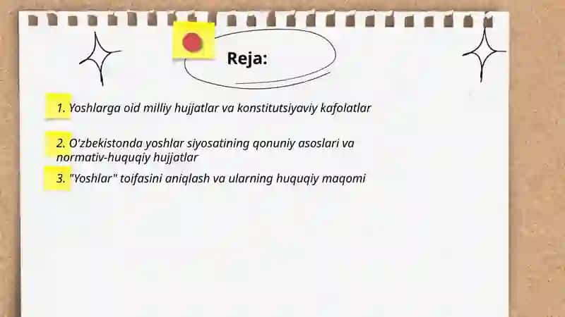 O'zbekistonda yoshlarga oid siyosatning huquqiy asoslari 2