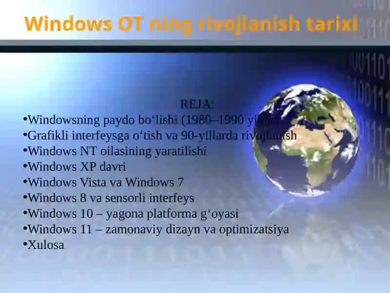 Windows Operatsion Tizimi 2