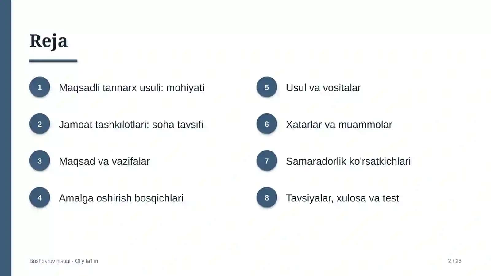 Jamoat tashkilotlarida maqsadli tannarx usulini qo'llash 2