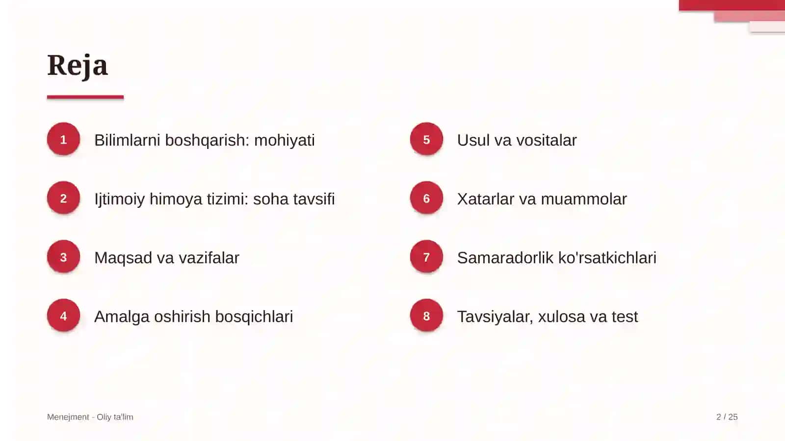 Ijtimoiy himoya tizimida bilimlarni boshqarish 2
