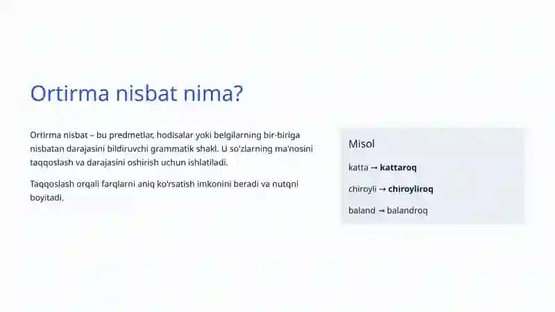 Ortirma nisbat 2