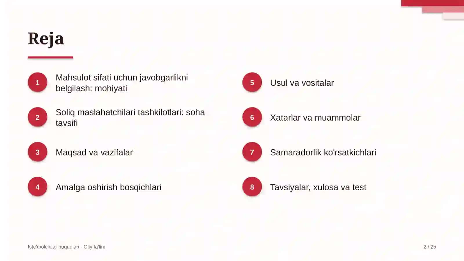 soliq maslahatchilari tashkilotlarida mahsulot sifati uchun javobgarlikni belgilash 9369 2
