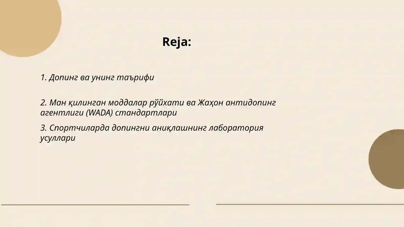 Допинг ва унинг таърифи 2