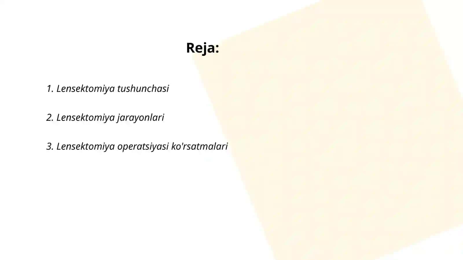 Lensektomiya jarrohlik usuli 2