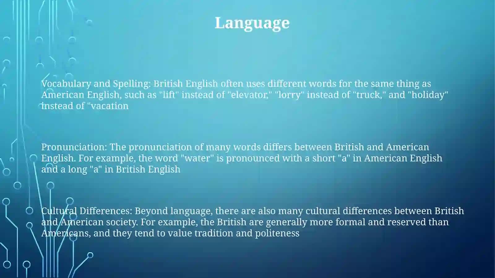 Differences Between British And American Culture 2