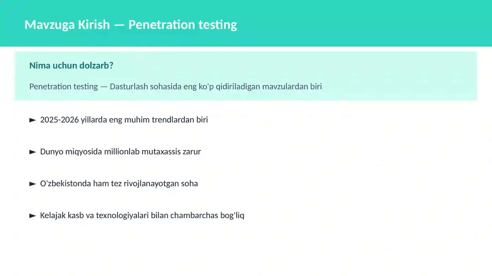 Penetration testing 2