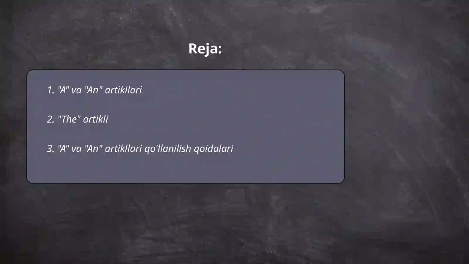 "A" va "An" artikllari 2