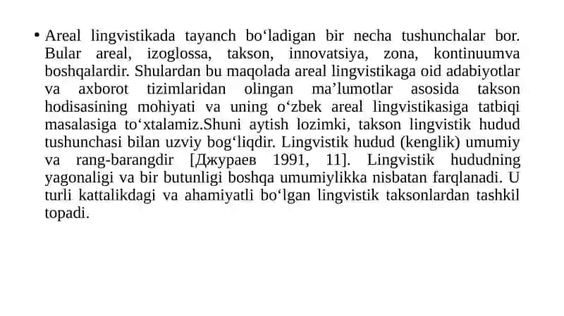 Taksonomik Areal Lingvistika 2