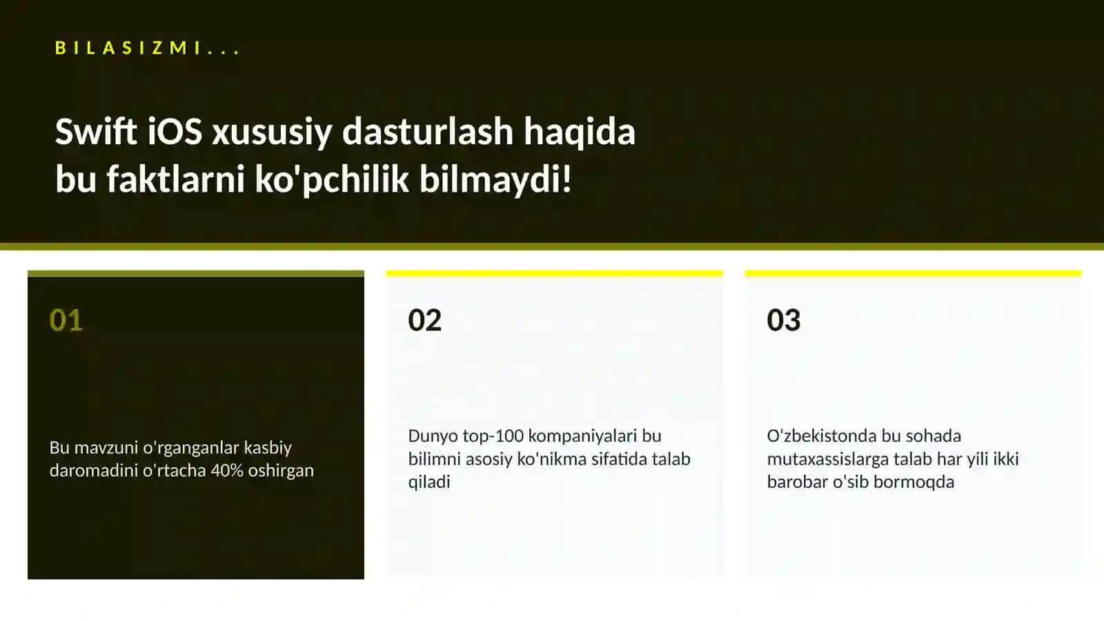 Swift iOS xususiy dasturlash 2