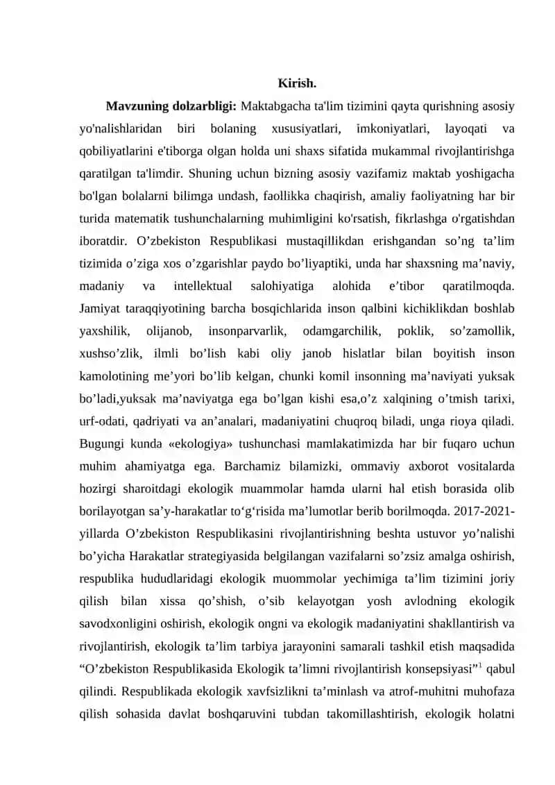 Maktabgacha yoshdagi bolalarni tabiat bilan tanishtirish metodikasi 2