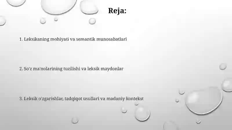 Leksik ma'noning murakkab strukturali butunlik ekanligi 2