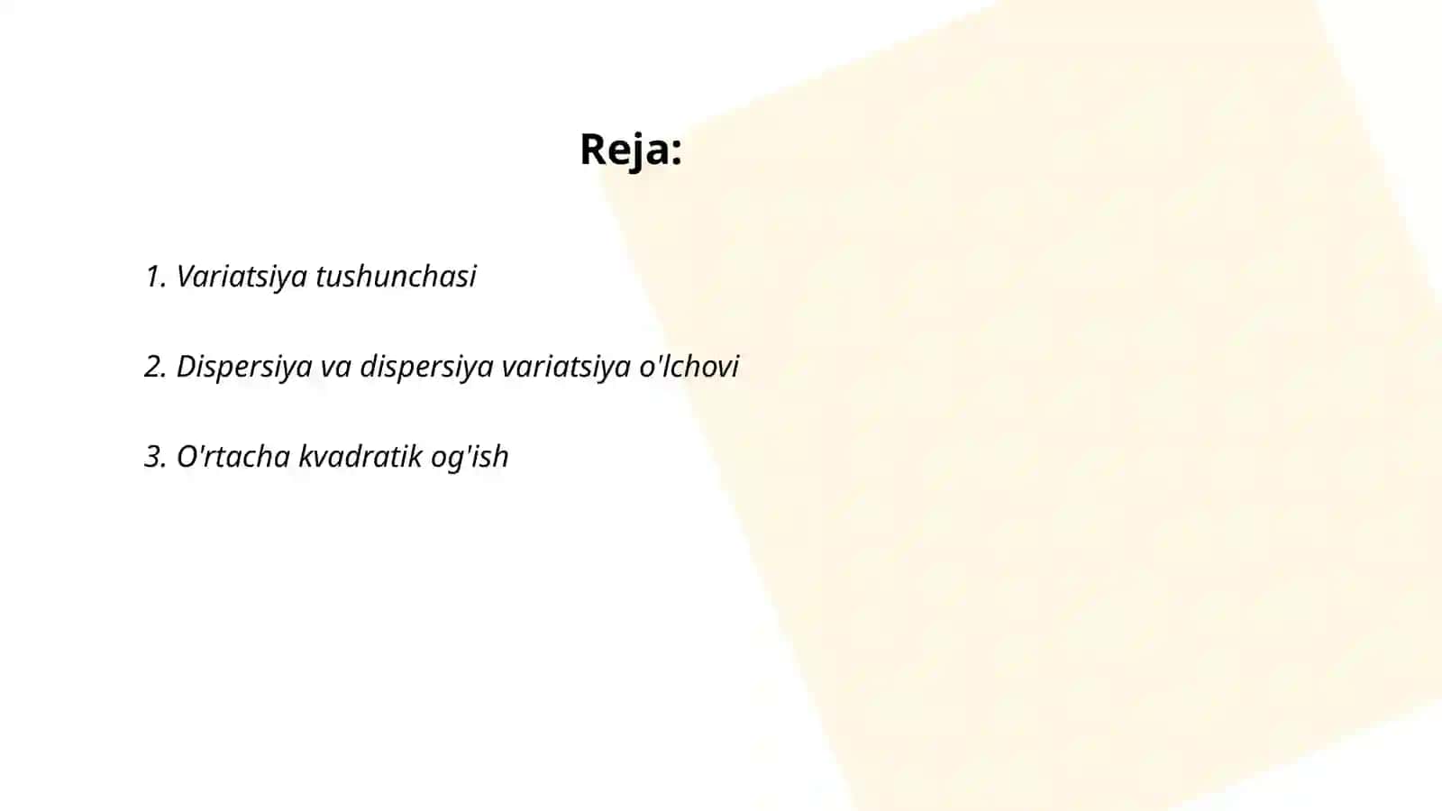 Variatsiya nima? 2